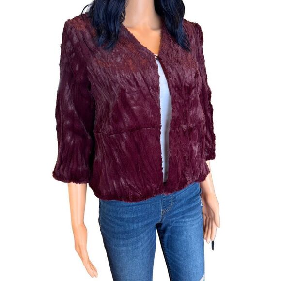 Rachel Roy Faux Fur Cropped Jacket - Picture 2 of 6